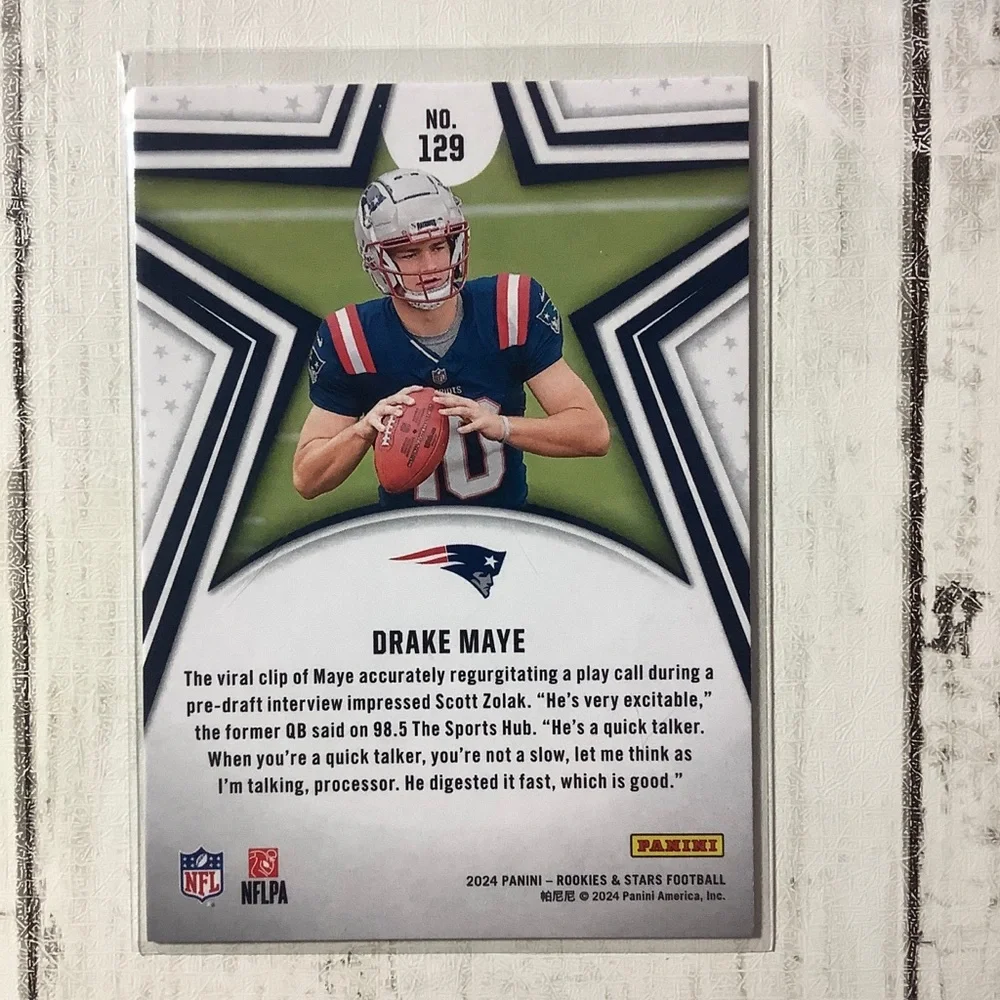 Drake Maye 2024 Panini Rookies & Stars #129 Rookie New England Patriots RC
